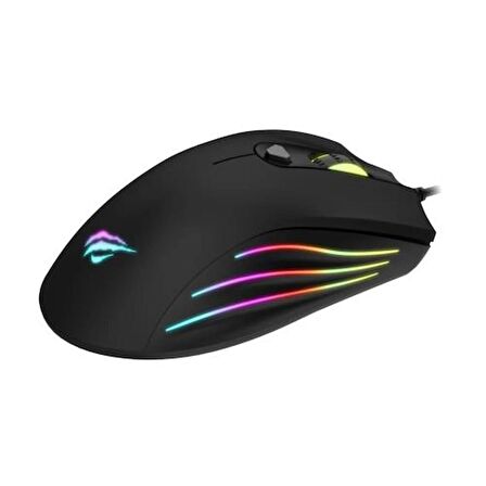 GameNote MS1002 Kablolu RGB Gaming Mouse Siyah  USB/Ayarlanabilr RGB ışıklı/DPI,1.62m kablo boyu