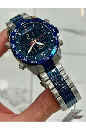 Naviforce Digital Analog Çelik Kayışlı Kol Saati