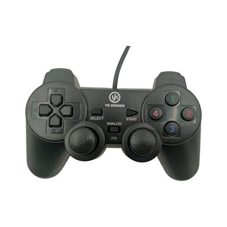 Desingshop Çift Titreşimli USB Kablolu Oyun Kolu Pc Uyumlu Vibration Gamepad