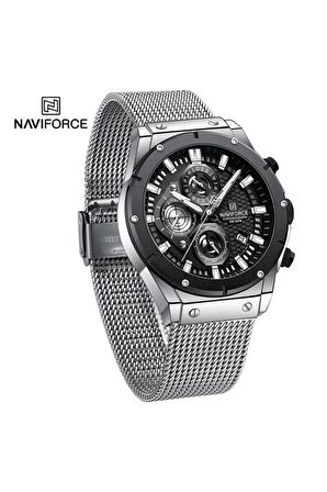 Naviforce Digital Analog Hasır Kayışlı Kol Saati