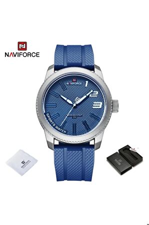 Naviforce Digital Analog Silikon Mavi Kayışlı Kol Saati