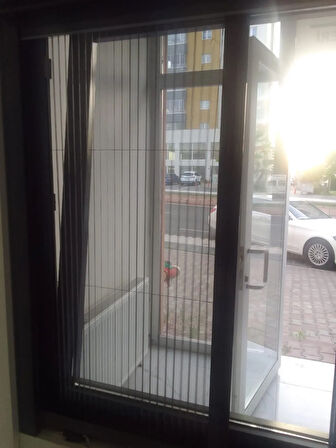 Sineklik Akordiyon Kapı Pencere Sinekliği Antrasit 150x80 cm