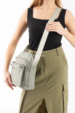 Unisex Çok Bölmeli Fonksiyonel Omuz Çantası - Günlük El Çantası