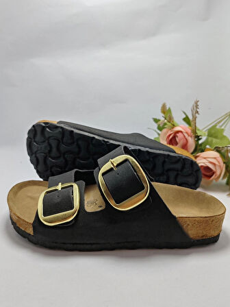 Mantar Taban Birkenstocks Model Arızona Model Çift Tokalı Ortopedik Terlik