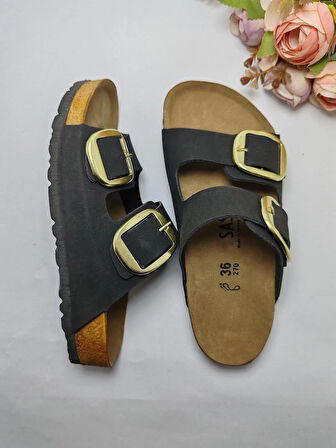 Mantar Taban Birkenstocks Model Arızona Model Çift Tokalı Ortopedik Terlik