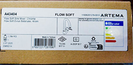 artema Flow Soft (A43404) C Tipi Eviye Bataryası 
