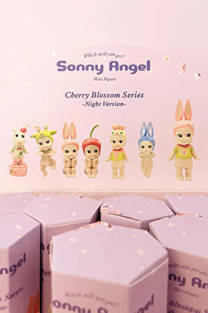 Sonny Angel Cherry Blossom Series Night Version Sürpriz Figür Oyuncak Tablet Telefon Aksesuarı