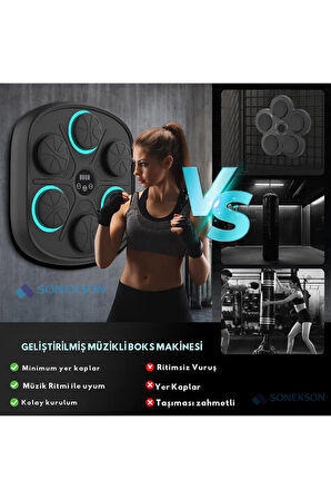 Boks Eğitim Makinesi Müzikli Bluetooth Hoparlör Boks Egzersizi Makinesi
