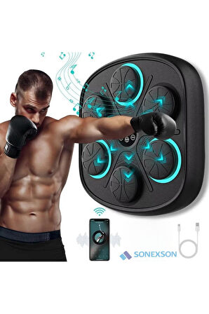 Boks Eğitim Makinesi Müzikli Bluetooth Hoparlör Boks Egzersizi Makinesi
