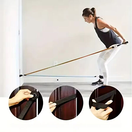 11 Parça Direnç Lastiği Seti Pilates Kondisyon Yoga Kardiyo Aerobik Fitness Egzersiz Direnç Lastik