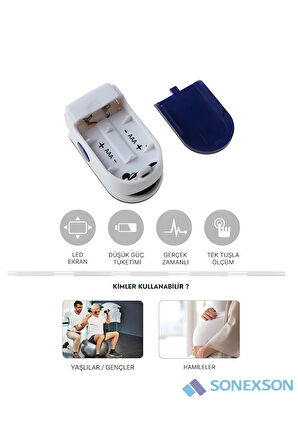 Pulse Oksimetre Parmak Tipi Nabiz Oksijen
