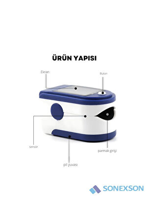 Pulse Oksimetre Parmak Tipi Nabiz Oksijen