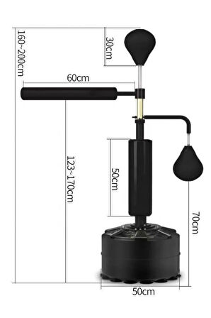 Boks Standı Hedef Rotasyon Hız Topu Kapsamlı Döner Çubuk Hedefi
