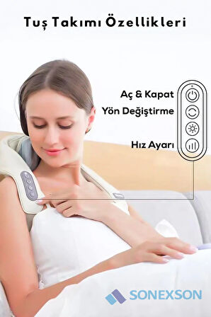 İnsan Eli Hissi Veren Şarjlı Masaj Aleti Ovmalı, Boyun, Sırt Ve Bacak Masaj Cihazı