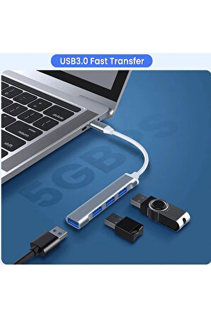 Type-c To Usb Çoğaltıcı Usb Hub Otg Usb Çoklayıcı Type C to 4 Usb