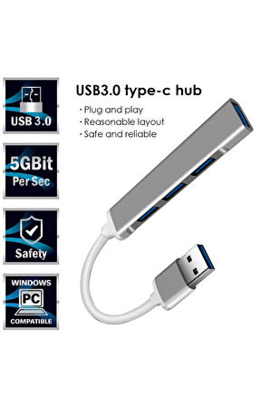 Usb Girişli 4 Port Usb Çoklayıcı Hub