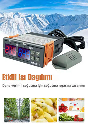 220v Isı Ve Nem Termostatı Kuluçka Makinalarına Uygun Hassas