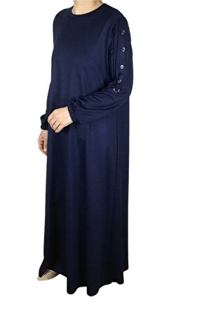 KRİSTAL İKİ İPLİK KOL DÜĞME DETAYLI MEVSİMLİK ELBİSE