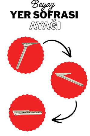 4 Adet Yer Sofrası Ayağı 22 Cm Beyaz Plastik Katlanır Sofra Ayağı Yer Sofrası Sini Altı Ayak 22 Cm Beyaz