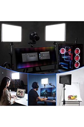 Çekim Işığı Kare Slim Ring Light Led Softbox - Tiktok Youtuber Blogger Vlogger Make-up Fotoğraf