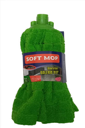 Soft Mop Mikrofiber Havlu Paspas Mop Ucu Ahşap Sapı Takım