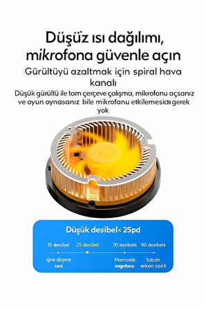 Magsafe Destekli Ultra Güçlü Telefon Soğutucu Kablolu Rgb Fan