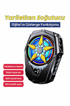 Akıllı Telefonlar için Telefon Soğutucu, Cep Telefonu Radyatör Soğutucu, LED Sıcaklık Göstergeli