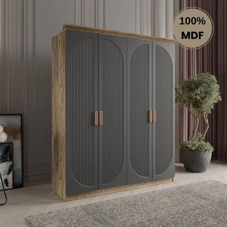 Soho 4 kapak MDF gardırop