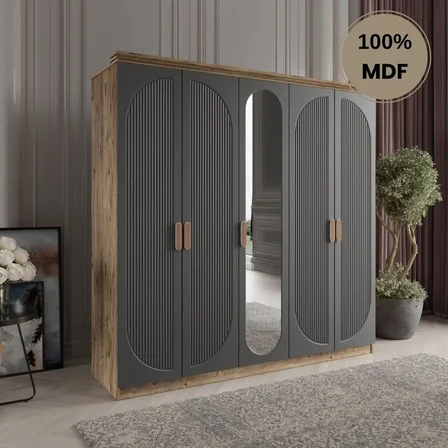 Soho 5 kapak MDF gardırop