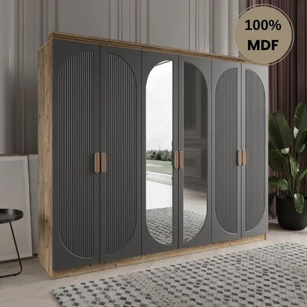 Soho 6 kapak MDF gardırop