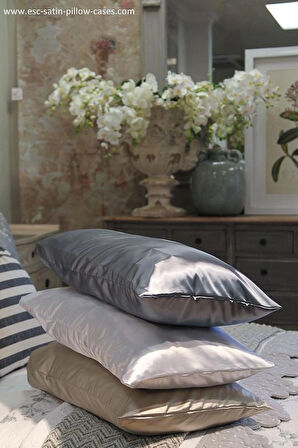 2 Adet Özel Seri İpek Saten Yastık Kılıfı 50x70 cm Lüks Konfor & İpeksi Şıklık
