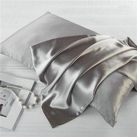 2 Adet Özel Seri İpek Saten Yastık Kılıfı 50x70 cm Lüks Konfor & İpeksi Şıklık