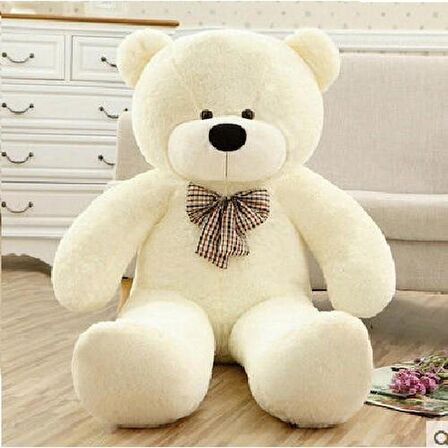 90 cm Papyonlu Peluş Ayıcık - % 100 YERLİ