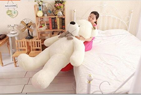 90 cm Papyonlu Peluş Ayıcık - % 100 YERLİ