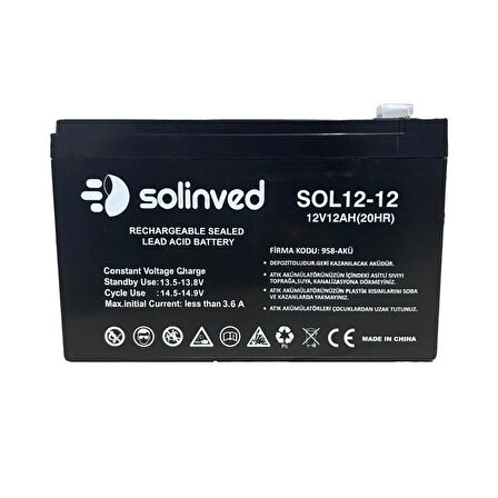 12V 12AH Ups Ve Alarm Aküsü 2 Yıl Garantili (10 ADET)