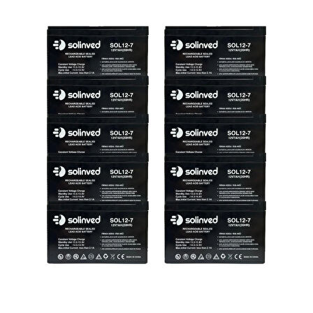 12V 7AH Ups Ve Alarm Aküsü 2 Yıl Garantili (10 ADET)