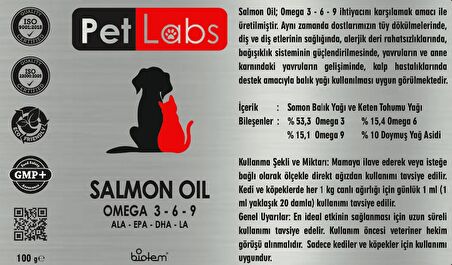 Kedi Ve Köpekler Için Somon Yağı 100 Ml. (kedi Ve Köpekler Için Omega 3 Ve 6 Içerikli Somon Yağı)