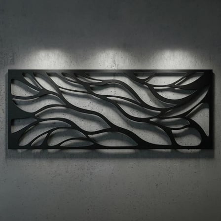 Soyut Desenli Duvar Tablosu MDF Lazer Kesim Modern Minimal Estetik Duvar Süsü