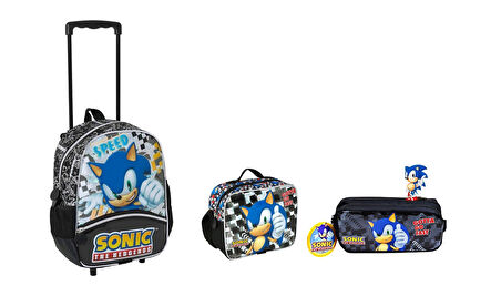 Sonic Anaokul Çantası ,Beslenme Çantası ,ve Kalem Kutu