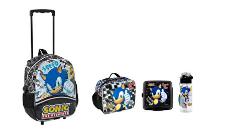 Sonic Anaokul Çantası ,Beslenme Çantası ,Beslenme Kabı ve Matara