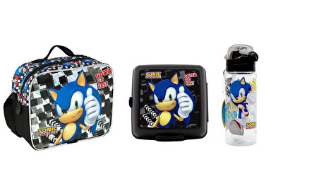 Sonic Anaokul Çantası ,Beslenme Çantası ,Beslenme Kabı ve Matara