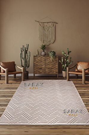 Ada Kilim Modern Salon Mutfak Koridor Kesme Yolluk Dokuma Makine Halısı zigzag antrasit