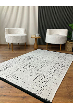 Şönil Dokuma Kayma Yapmaz Makinede Yıkanabilir Leke Tutmaz Kesme Bohem Kilim Antrasit 2