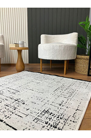 Şönil Dokuma Kayma Yapmaz Makinede Yıkanabilir Leke Tutmaz Kesme Bohem Kilim Antrasit 2
