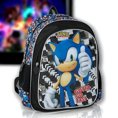 Sonic İlkokul Çantası (3 lü Set)