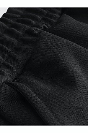 Erkek Dikey Baskılı T-Shirt Şort