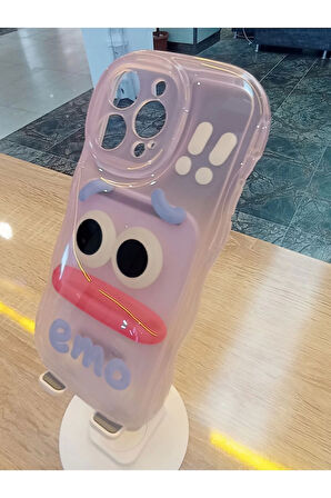 İPhone 14 Pro Max Uyumlu Emo Sorry Kamera Çerçevesi Yuvarlak Kapak