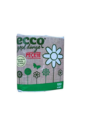 Yeşil Dünya Kare Peçete 10 Paket 10x100 Yaprak