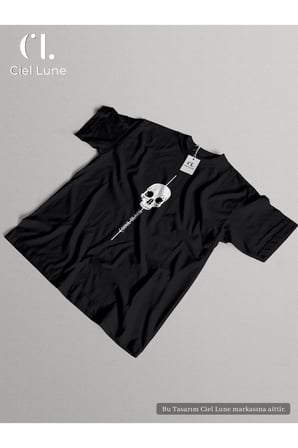 Unisex Soul Black Özel Tasarım - Oversize T-Shirt