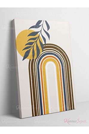 Soyut Dekoratif Vintange Retro Bohe Bohem Boho Bohom Art Vektorel Abstract Color Canvas Kanvas Tablo
